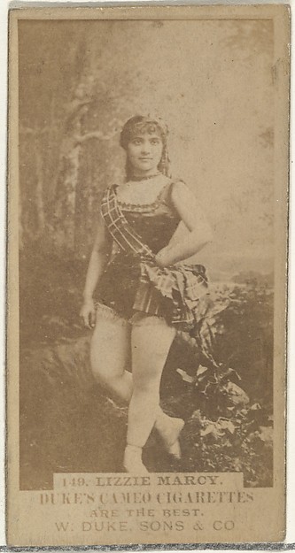 W. Duke, Sons & Co., Card Number 149, Lizzie Marcy, from the Actors and Actresses series (N145-5) issued by Duke Sons & Co. to promote Cameo Cigarettes