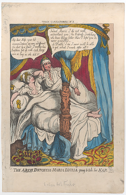 Thomas Rowlandson, The Arch Duchess Maria Louisa Going to Take Her Nap