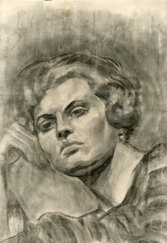 Erna (autor) Kreischmann, Joonistus. Naise portree