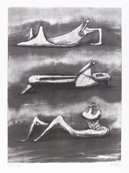 Henry Moore, Figures with Smoke background
