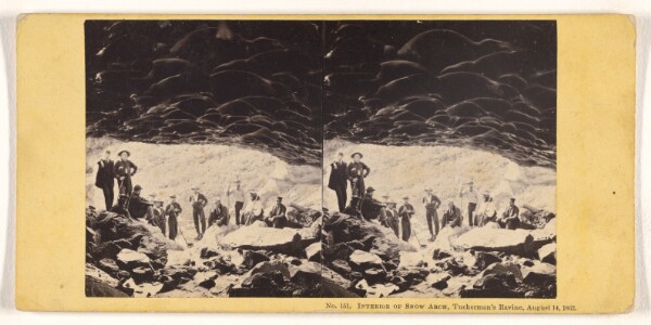 John P. Soule, Interior of Snow Arch, Tuckerman's Ravive, August 14, 1862.