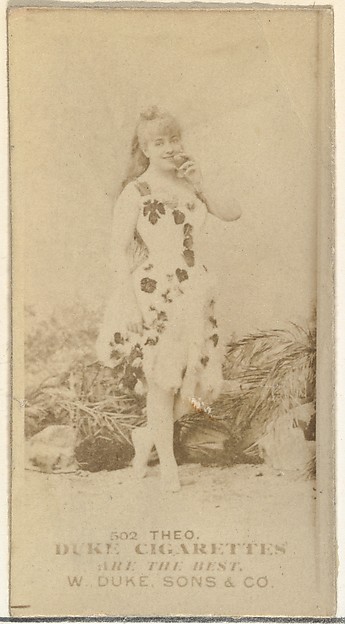 W. Duke, Sons & Co., Card Number 502, Theo, from the Actors and Actresses series (N145-7) issued by Duke Sons & Co. to promote Duke Cigarettes