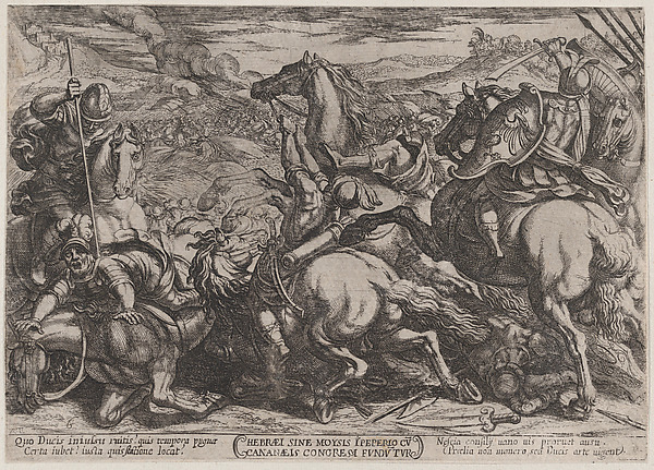 Antonio Tempesta, Plate 6: The Israelites Defeated by the Canaanites for Having Disobeyed Moses, from "The Battles of the Old Testament"
