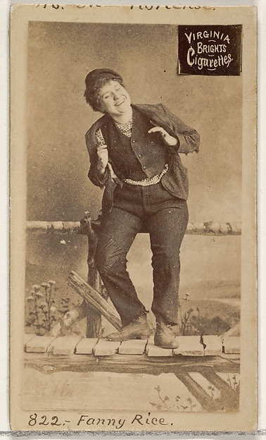Allen & Ginter, Card 822, Fanny Rice, from the Actors and Actresses series (N45, Type 2) for Virginia Brights Cigarettes