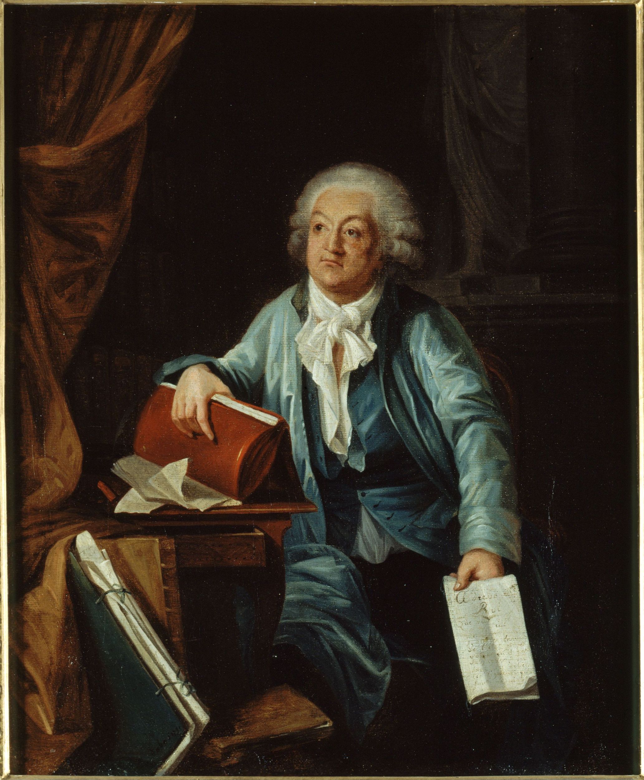 Laurent Dabos, Portrait de Mirabeau (1749-1791) dans son cabinet de travail