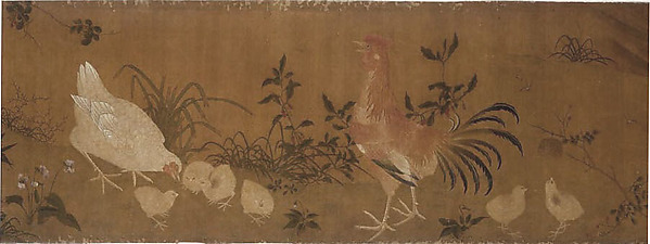 Unidentified artist, Hen, Cock and Chickens