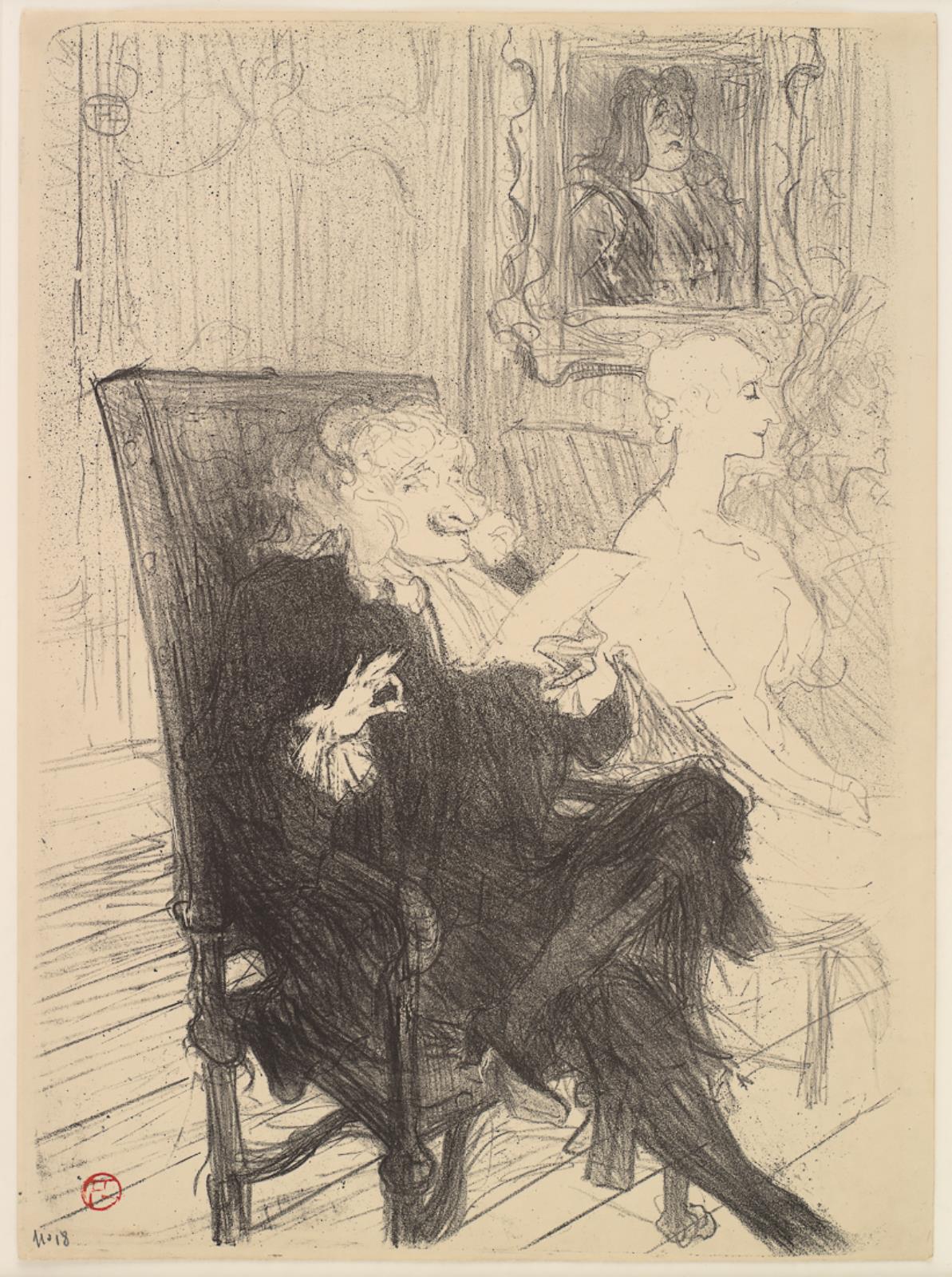 Henri de Toulouse-Lautrec, Truffier et Moreno, dans Les Femmes Savantes