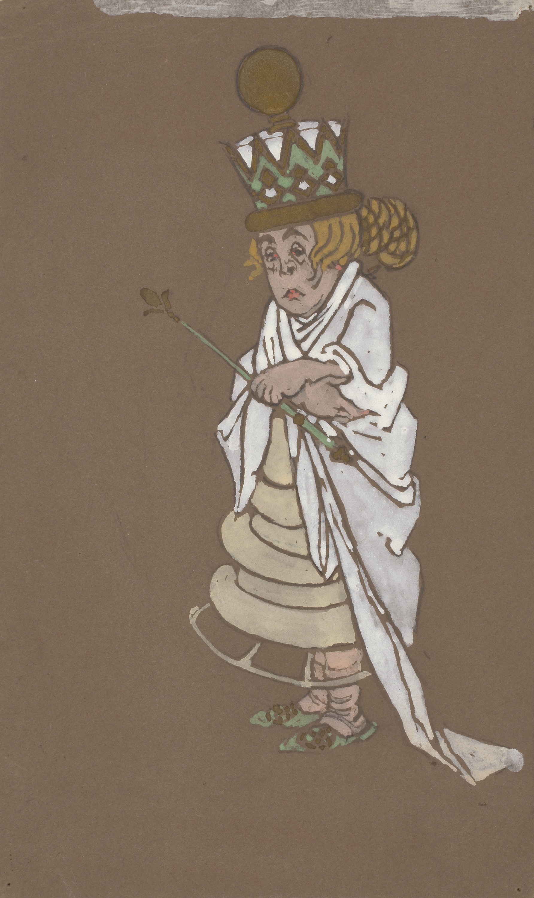 William Penhallow Henderson, White Queen (costume design for Alice-in-Wonderland) 1915