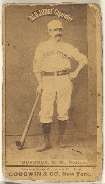 Goodwin & Company, Burdock, 2nd Base, Boston, from the Old Judge series (N172) for Old Judge Cigarettes