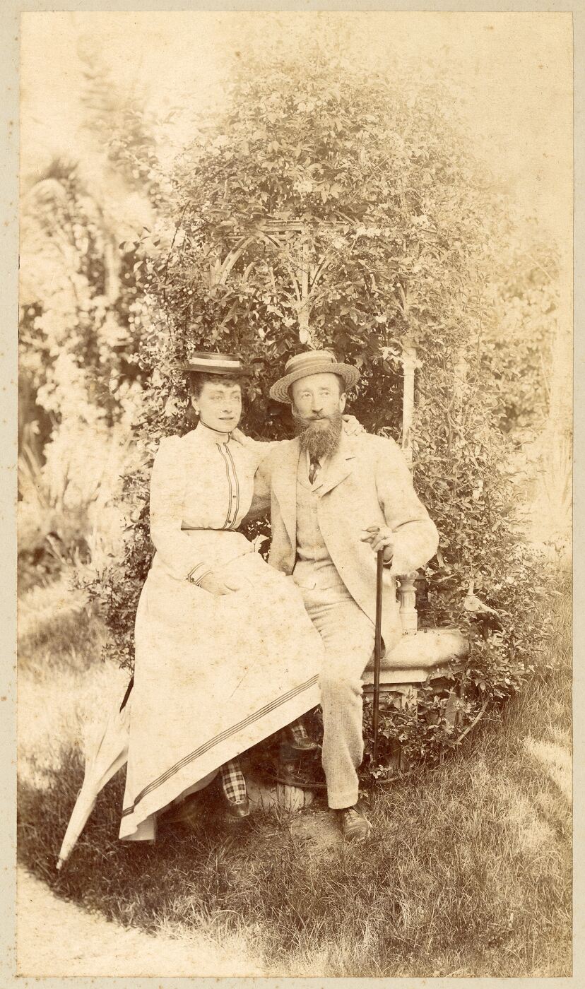 Benediktas Henrikas Tiškevičius, Nica. Grafas B. H. Tiškevičius ir I. Feraud parko altanoje