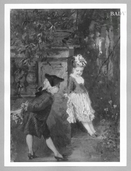 Friedrich August von Kaulbach, Young couple in Rococo costume