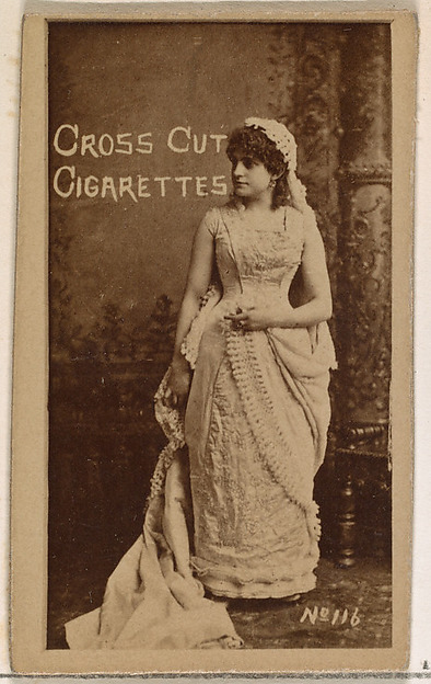 W. Duke, Sons & Co., Card Number 116, from the Actors and Actresses series (N145-1) issued by Duke Sons & Co. to promote Cross Cut Cigarettes