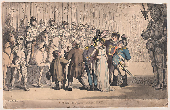 Thomas Rowlandson, The Horse Armoury in the Tower