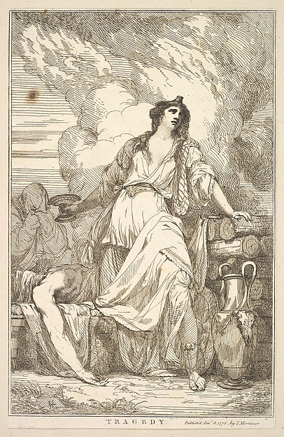 John Hamilton Mortimer, Tragedy, from "Fifteen Etchings Dedicated to Sir Joshua Reynolds"