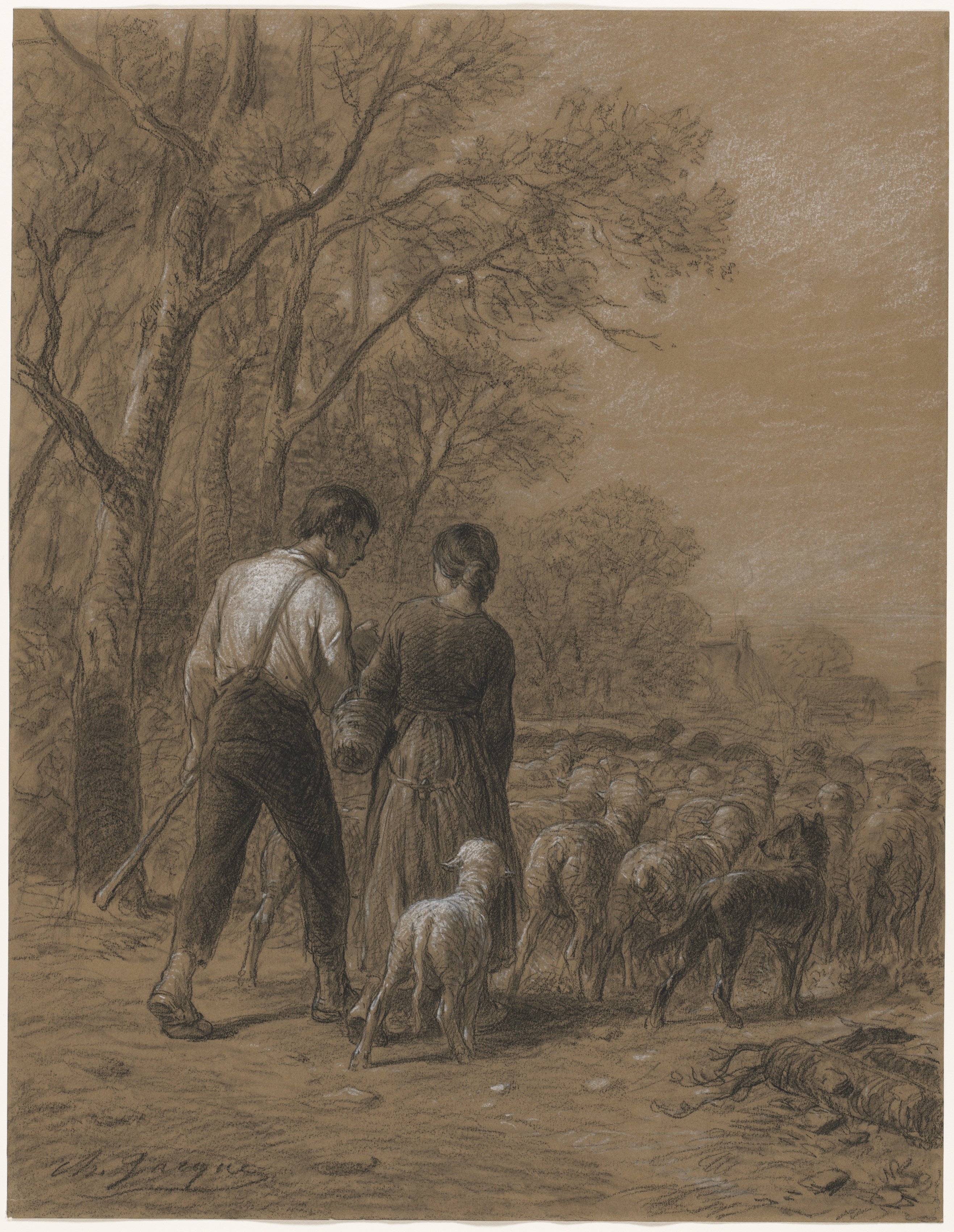 Charles-Émile Jacque, Bringing in the Sheep
