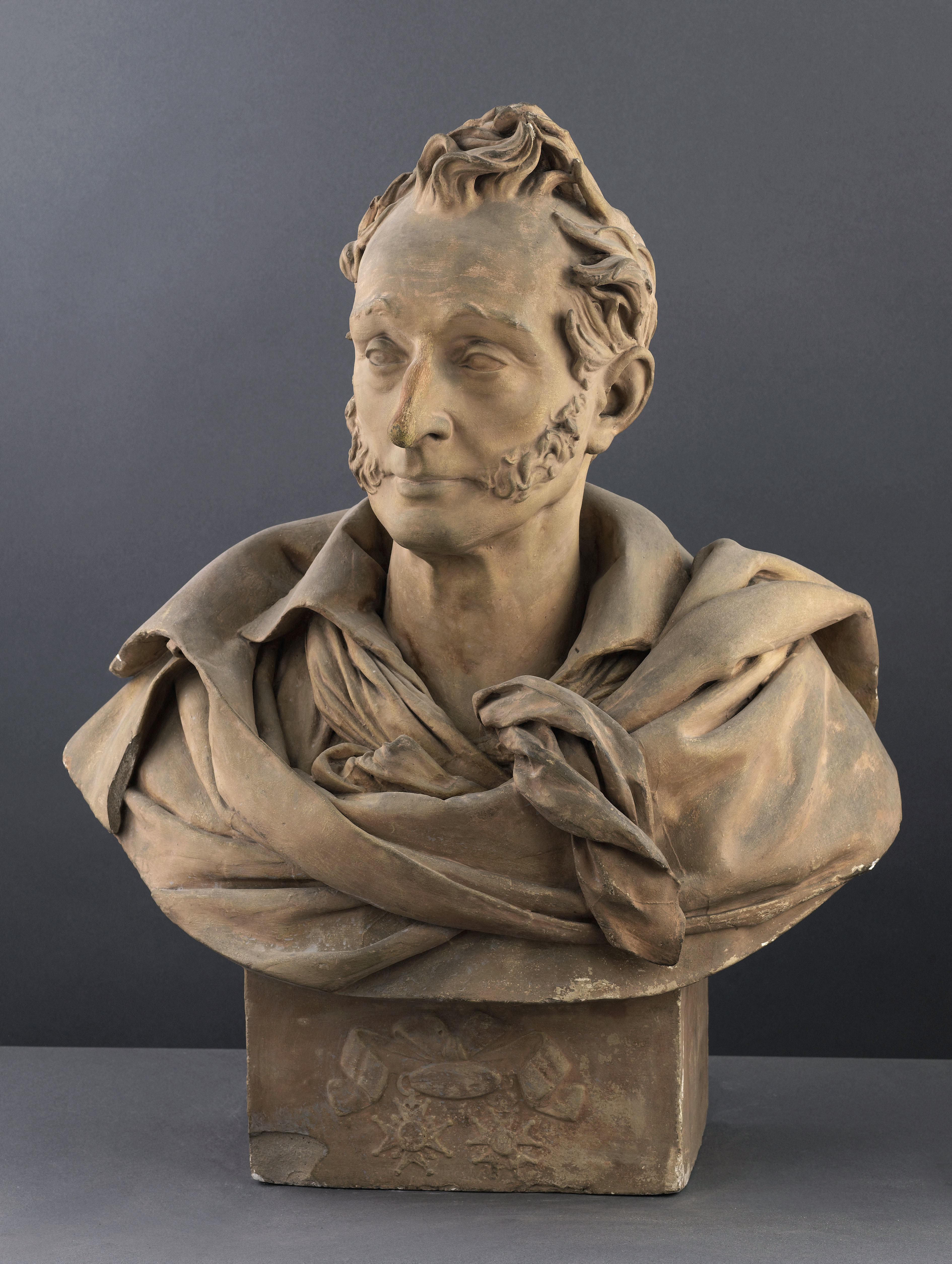 Jean Pierre Dantan, Portrait sérieux d'Antoine-Charles-Horace dit Carle Vernet (1758-1836), peintre
