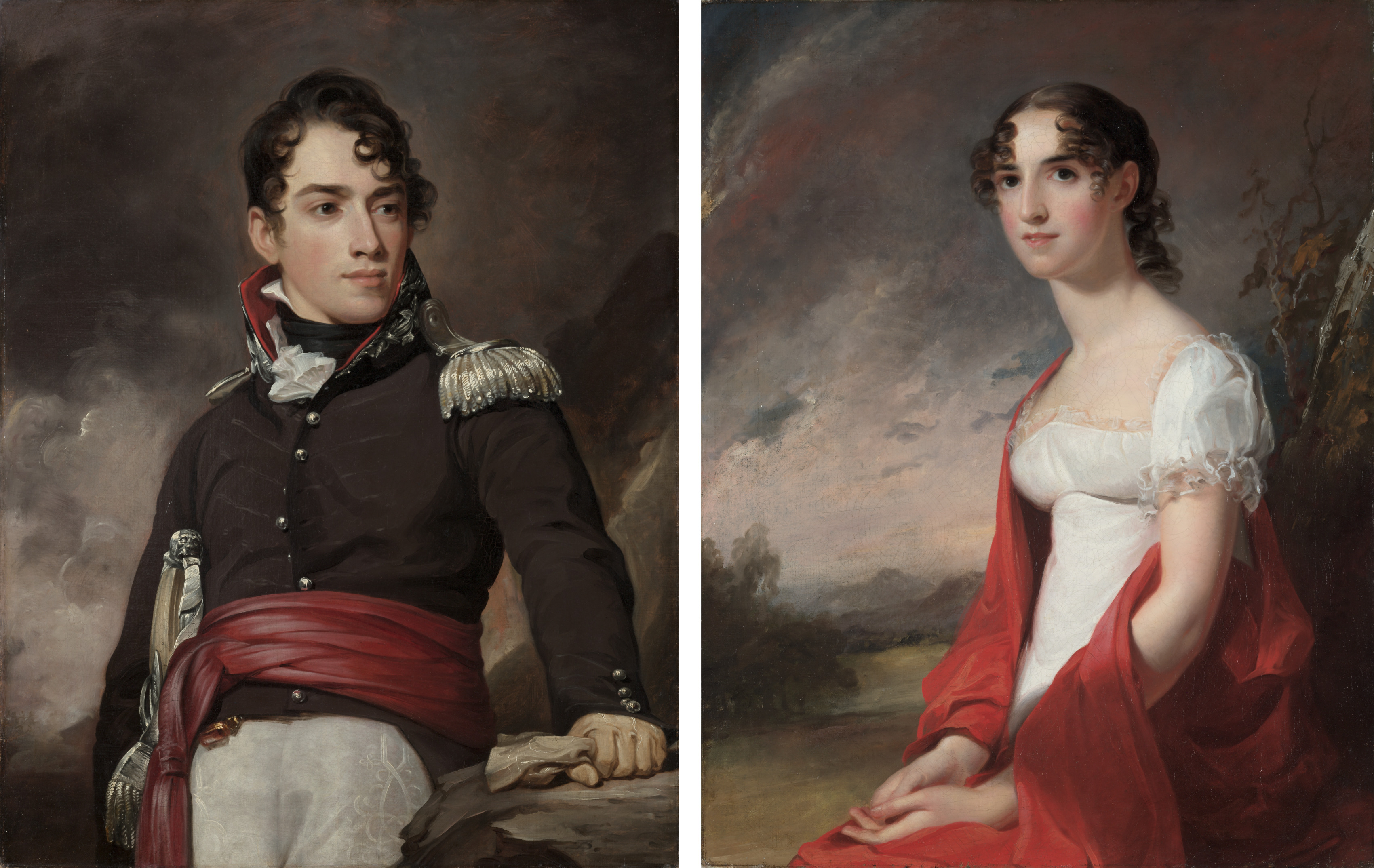 Thomas Sully, Portraits of Jean Terford David and Mary Sicard David