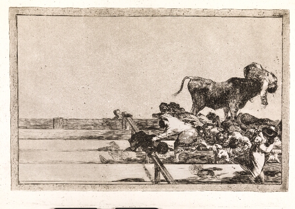 Francisco de Goya, Frygtelige begivenheder på de forreste rækker i arenaen i Madrid og borgmesteren i Torrejon's død