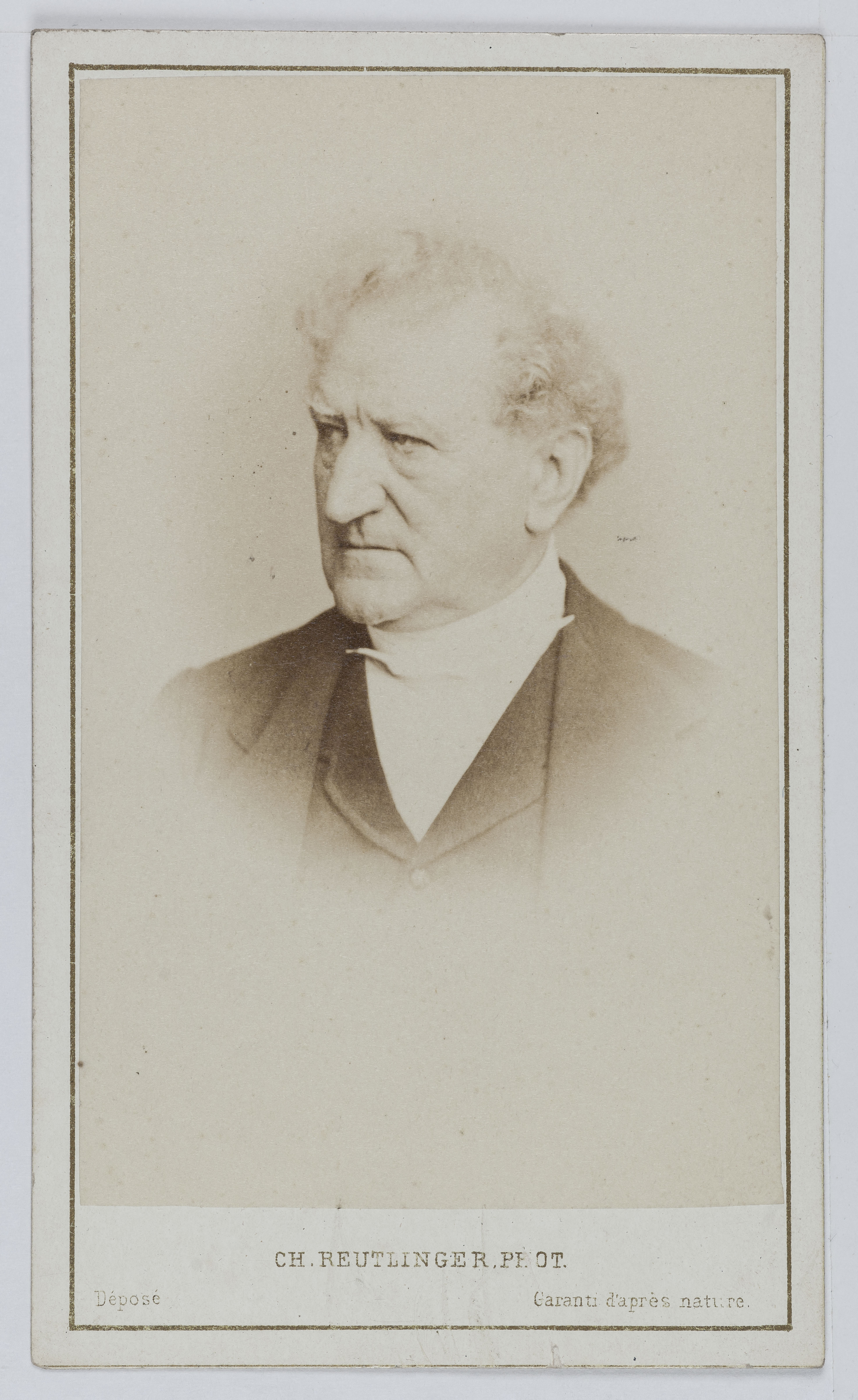 Charles Reutlinger, Portrait de Jean-Baptiste François Provost (1798-1865), acteur de théâtre entre 1820 et 1864.