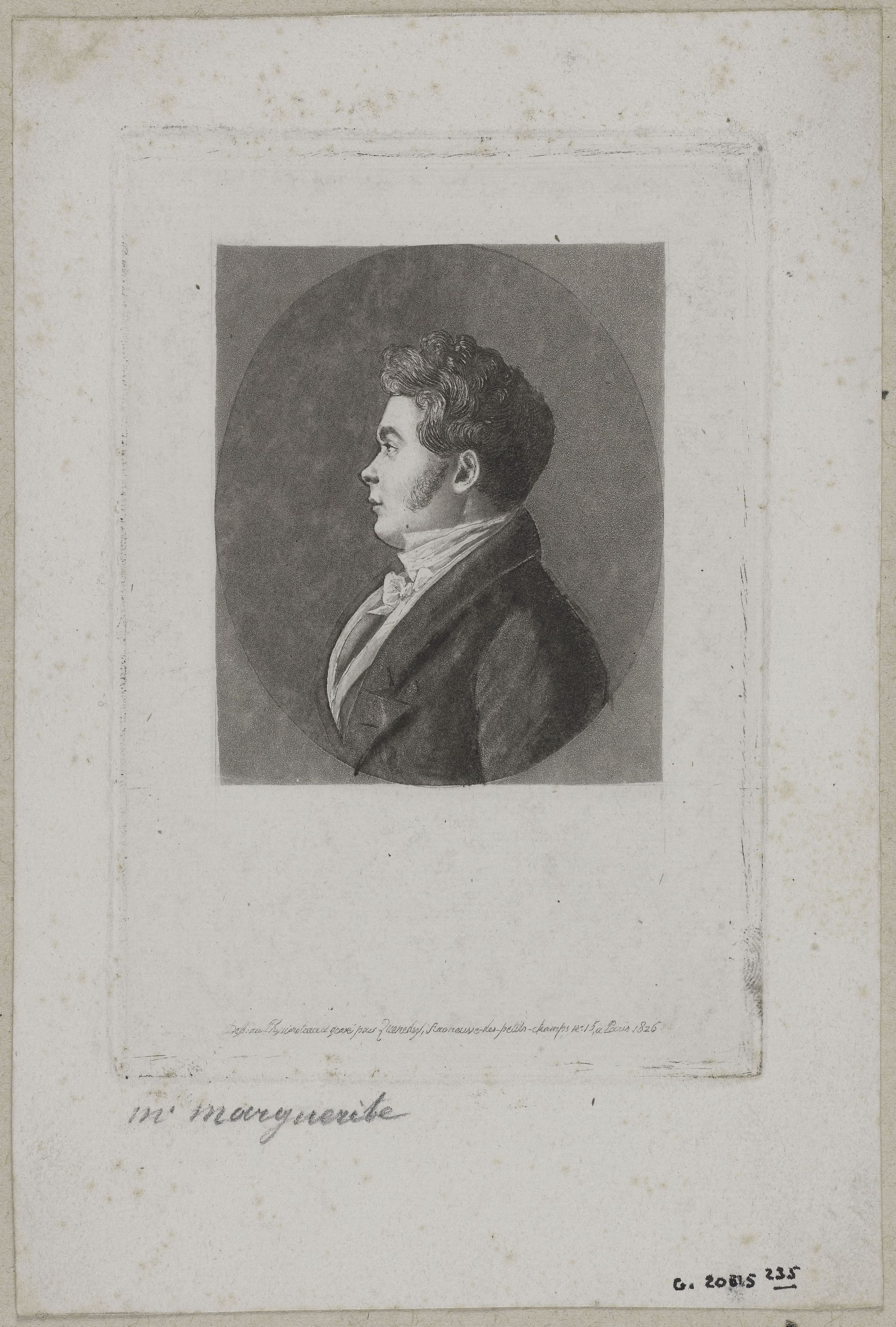 Edmé Quenedey, Portrait de Monsieur Marguerite