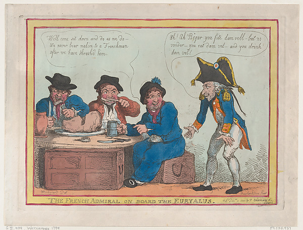 Thomas Rowlandson, The French Admiral on Board the Euryalus