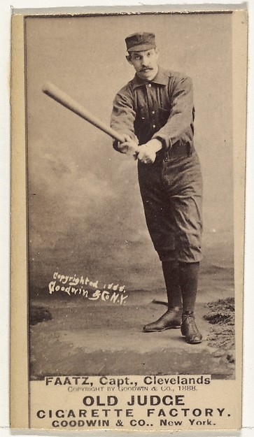 Goodwin & Company, Jayson S. "Jay" Faatz, Captain, Cleveland, from the Old Judge series (N172) for Old Judge Cigarettes