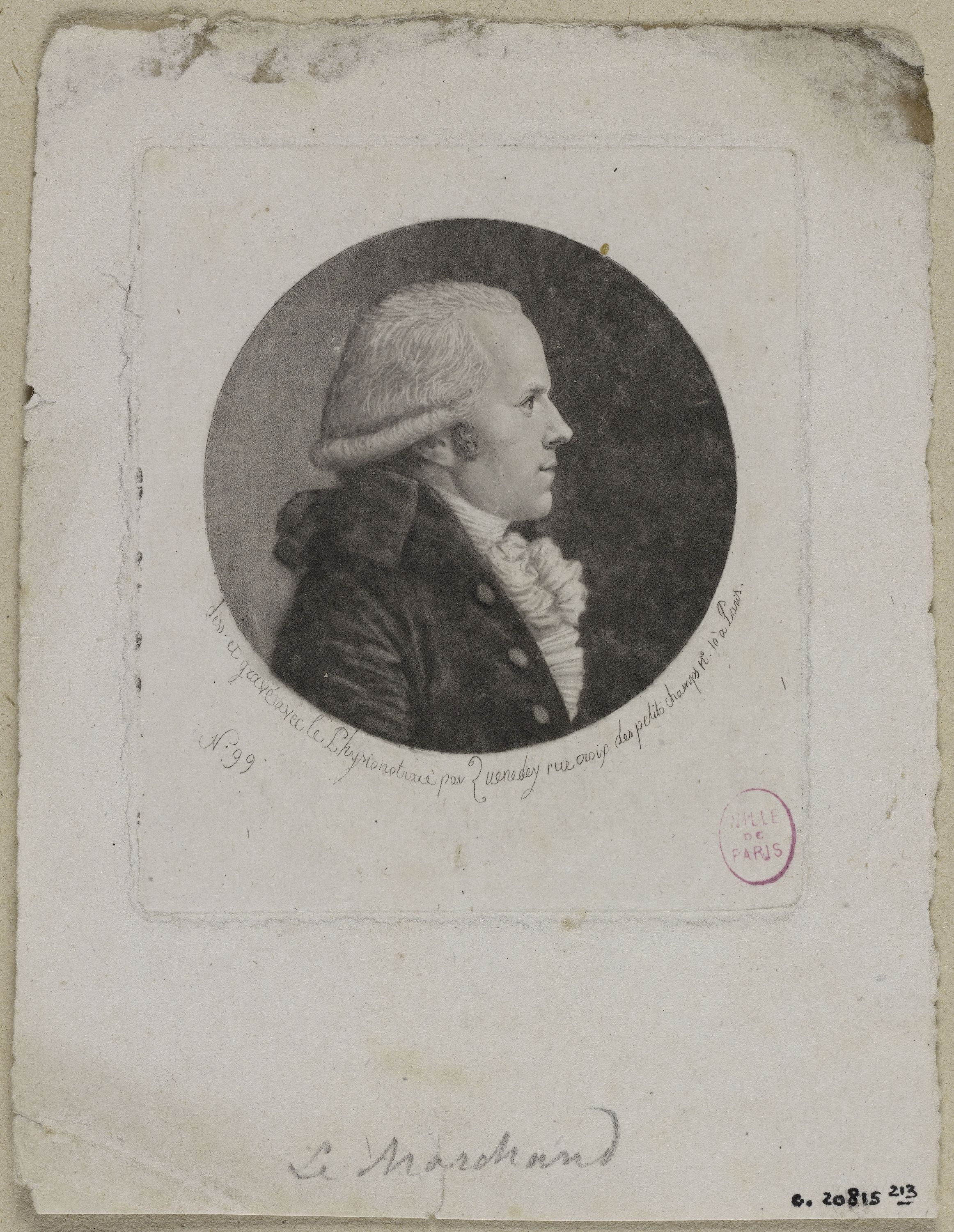 Edmé Quenedey, Portrait de Monsieur le Marchand