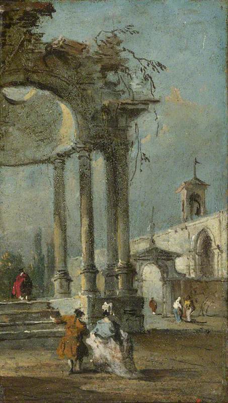 Francesco Guardi, Caprice View with Ruins