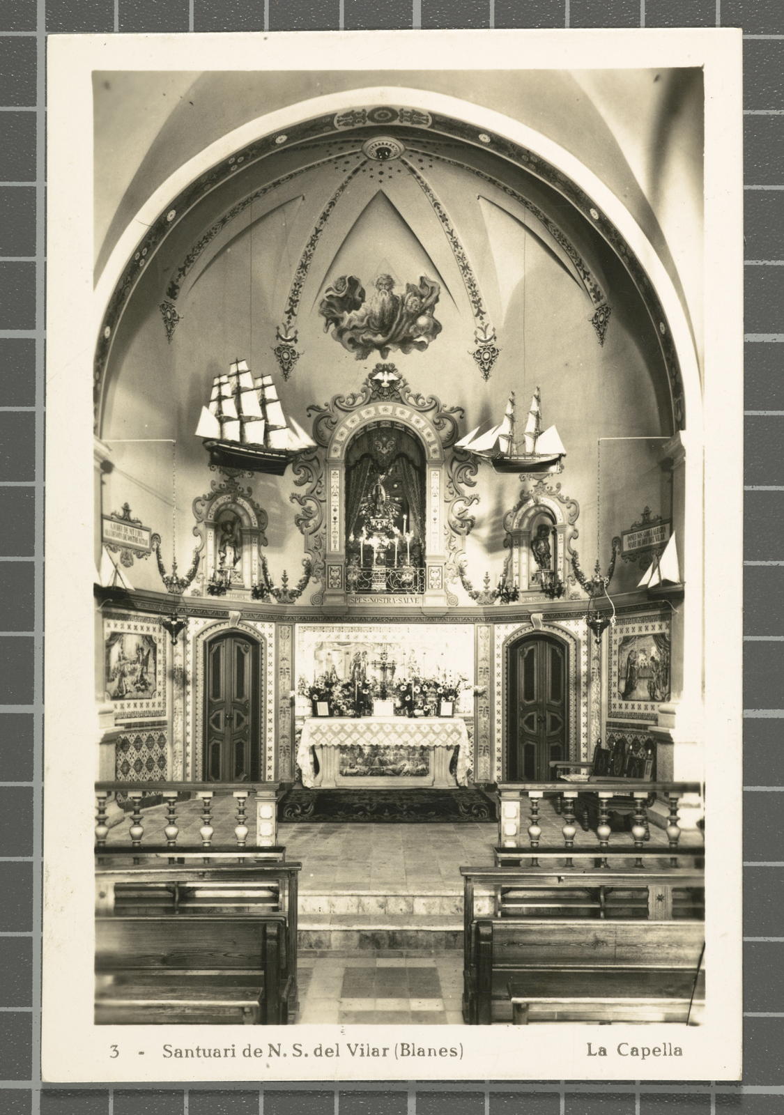 Desconegut, 3 - Sanctuary of N. of the Vilar (Blanes). The Chapel