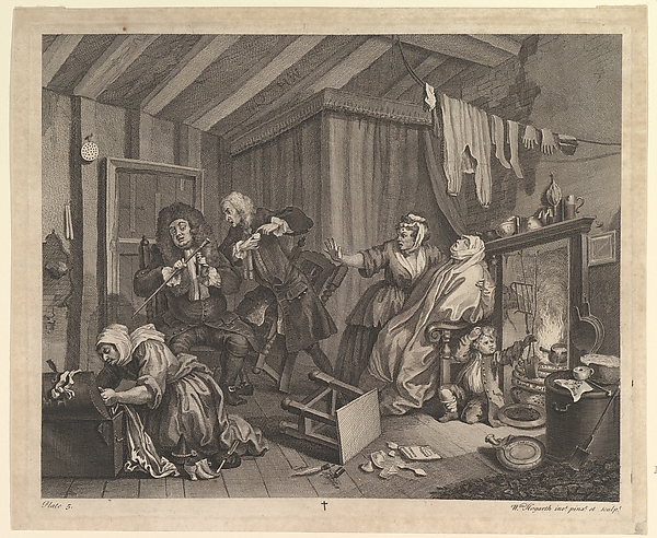 William Hogarth, A Harlot's Progress, Plate 5