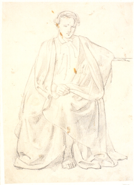 Dankvart Dreyer, Studie af en model (en kunstnerkammerat?) i en lang kappe