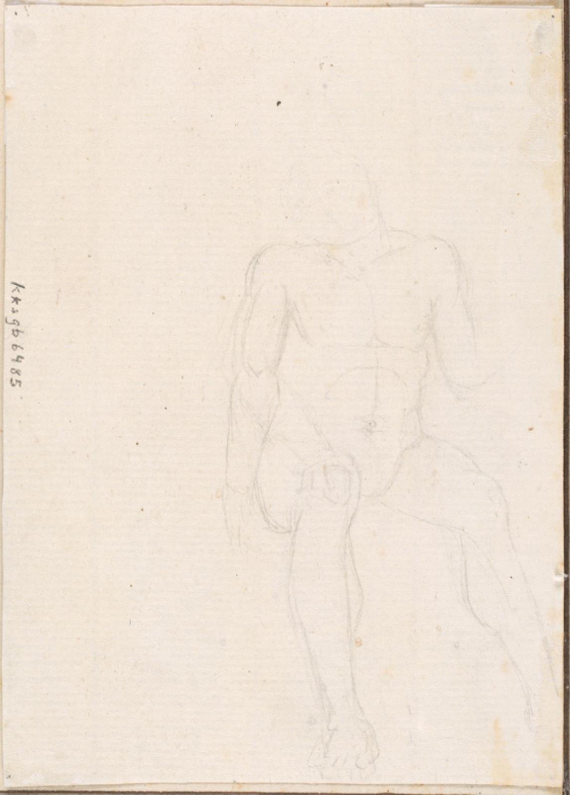 Caspar David Friedrich, Siddende mandlig model