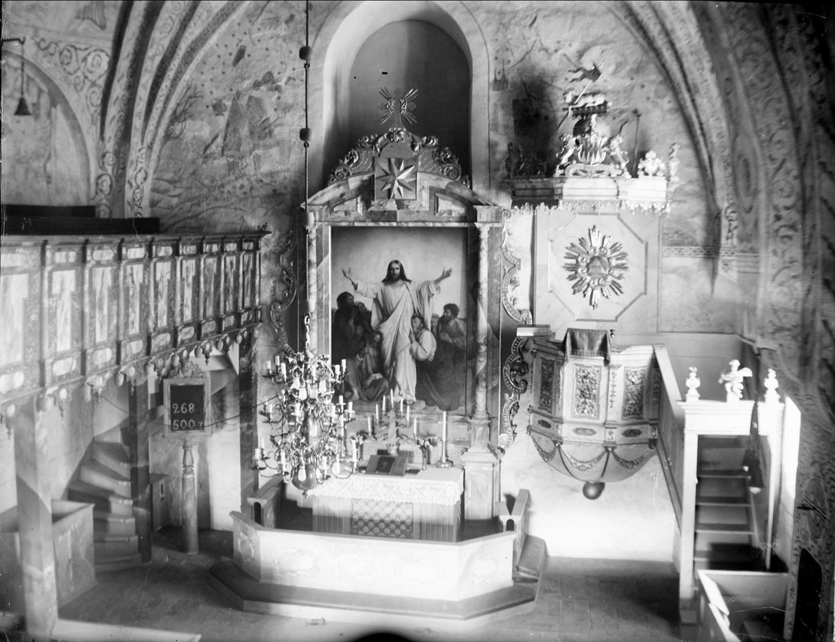 August Fredrik Schagerström, Interiör i Skäfthammars kyrka, Skäfthammars socken, Uppland 1921