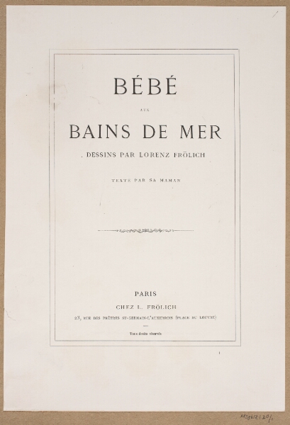 Lorenz Frølich, Titelblad