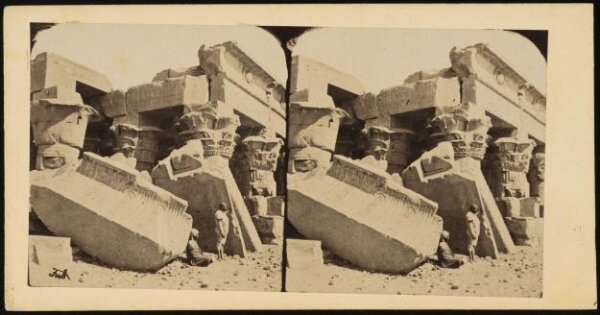 Francis Frith, Stereoscopic photograph of Kom Ombo
