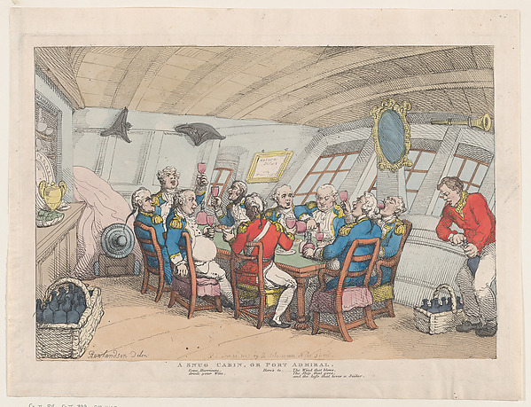 Thomas Rowlandson, A Snug Cabin, or Port Admiral