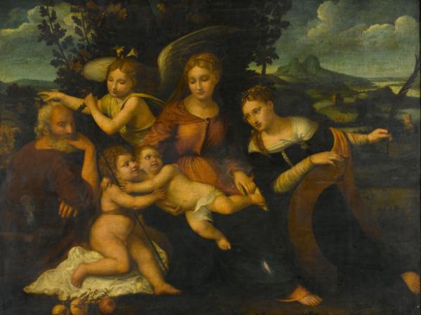 Francesco Torbido, Holy Family with Saint Catherine