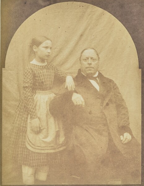 Hippolyte Bayard, [Portrait of a Man and Girl]