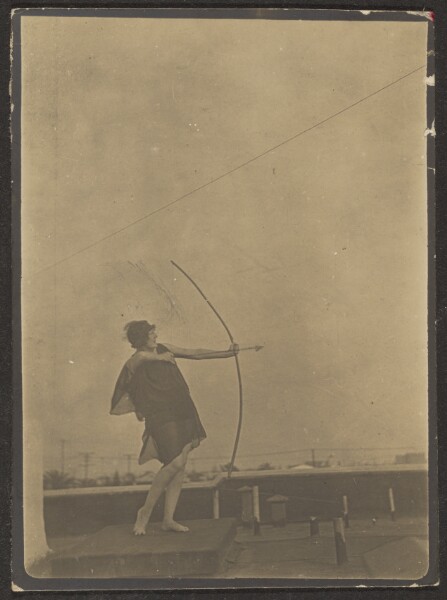 Louis Fleckenstein, [Dancer (Archer) on Rooftop]