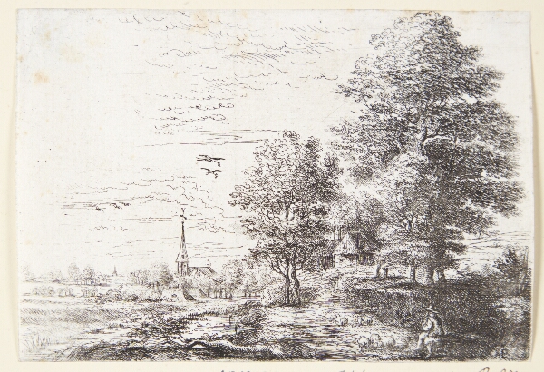 Philips Augustijn Immenraet, Landskab med en fårehyrde og får