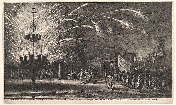 Wenceslaus Hollar, Fireworks at Hemissem