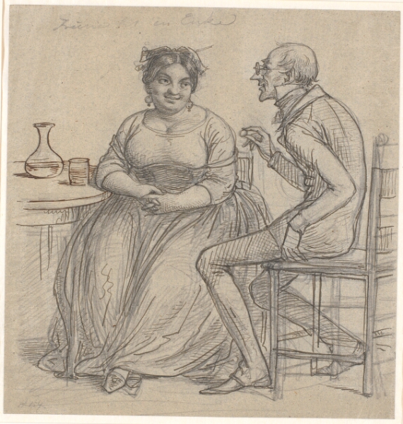 Wilhelm Marstrand, "Frieri til en enke"