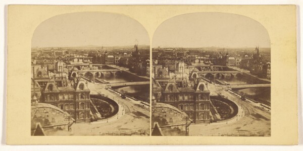 Unknown, [High angle view of the Seine, Paris, France]