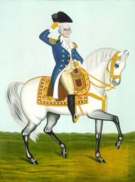 American 19th Century, General Washington on a White Charger