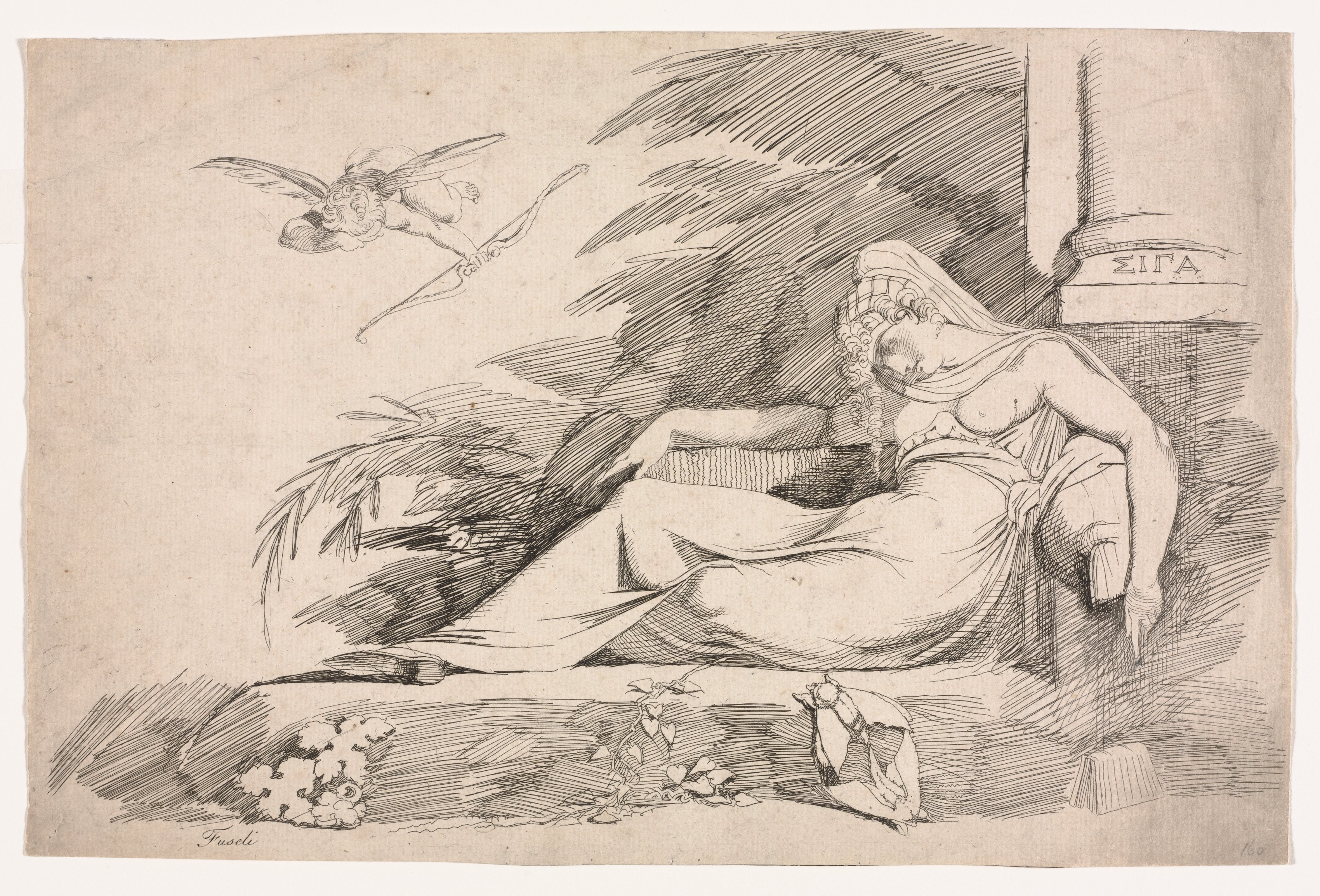 Henry Fuseli, Sleeping Woman with a Cupid