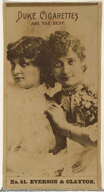 W. Duke, Sons & Co., Card Number 51, Everson & Clayton, from the Actors and Actresses series (N145-6) issued by Duke Sons & Co. to promote Duke Cigarettes