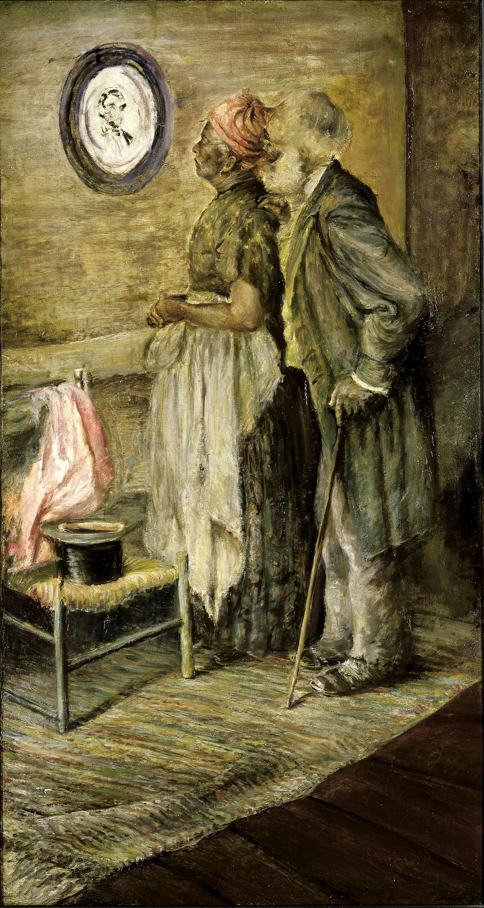 Unidentified, The Old Couple Looking at a Portrait of Lincoln