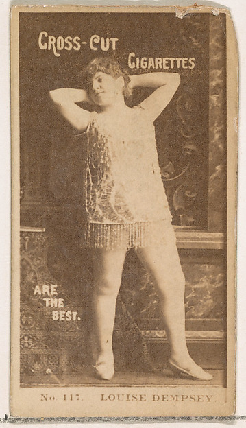 W. Duke, Sons & Co., Card Number 117, Louise Dempsey, from the Actors and Actresses series (N145-2) issued by Duke Sons & Co. to promote Cross Cut Cigarettes