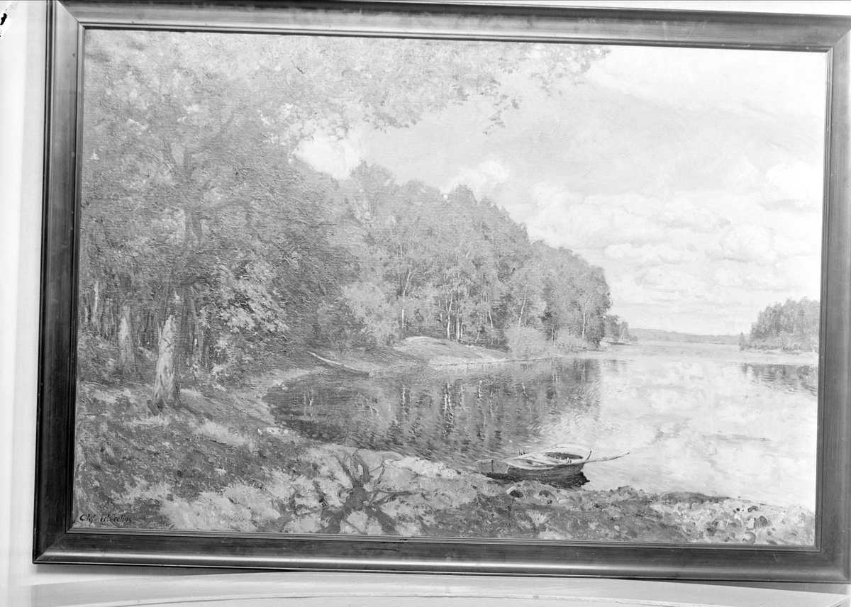 Gunnar Sundgren, Oljemålning av Olof Arborelius: Utsikt från Ängelsberg, på Västmanlands-Dala nation, Uppsala 1944