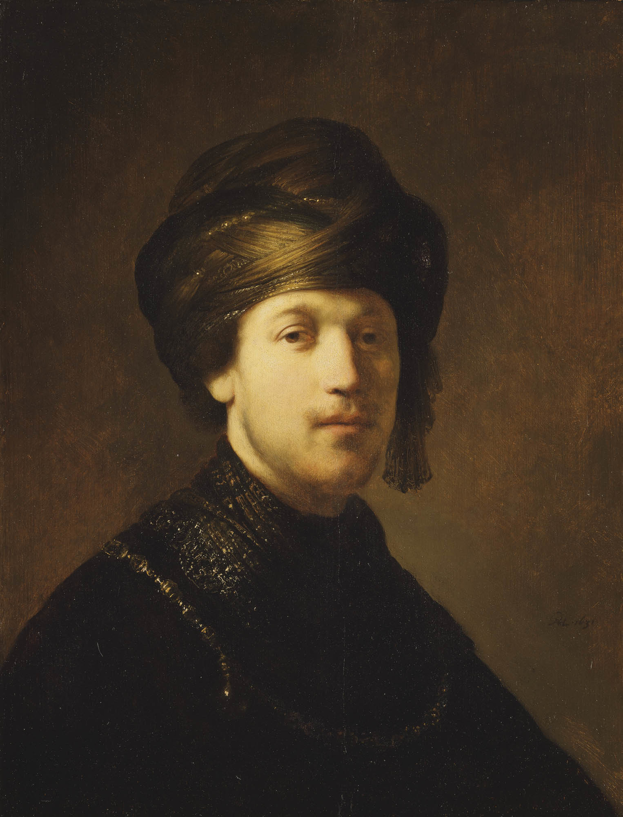Rembrandt, A Young Man Wearing a Turban